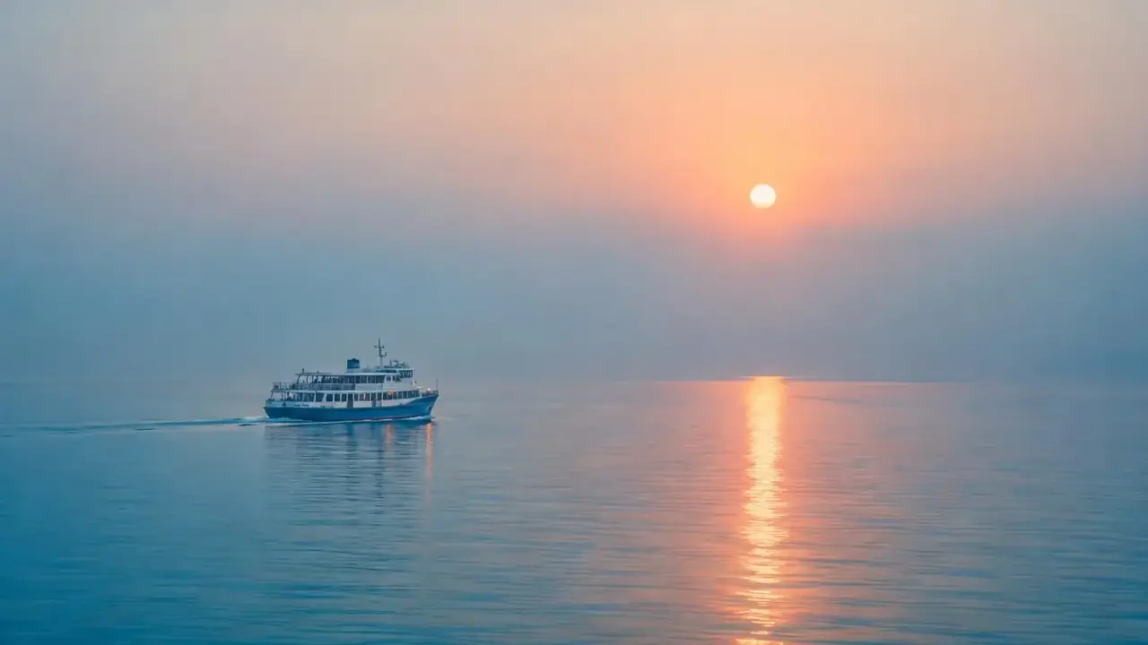 十二点二十二分的向晚 第 1 集画面：浙东 · 三门湾轮渡